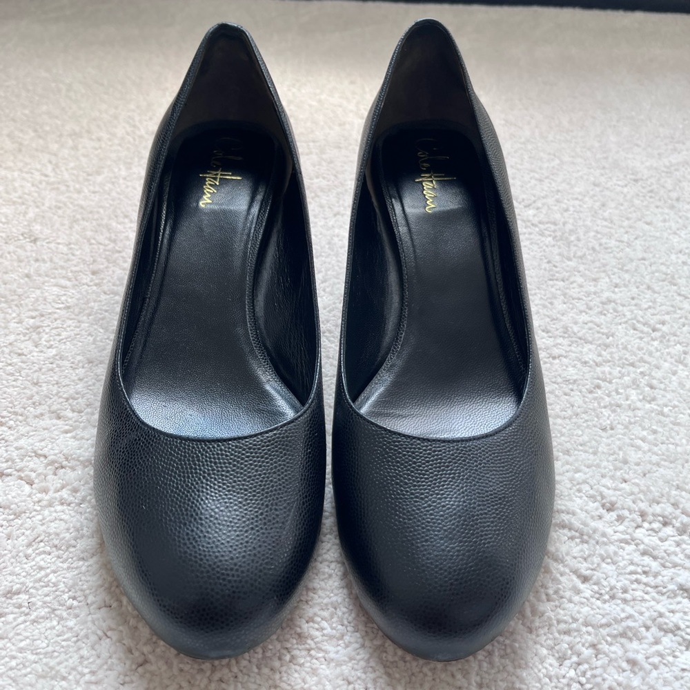 Cole Haan Nike Air Black Leather Pumps